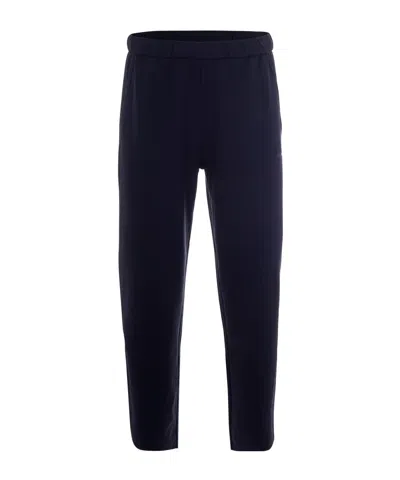 Ea7 Lightweight Technical Polyamide Trousers In Blue