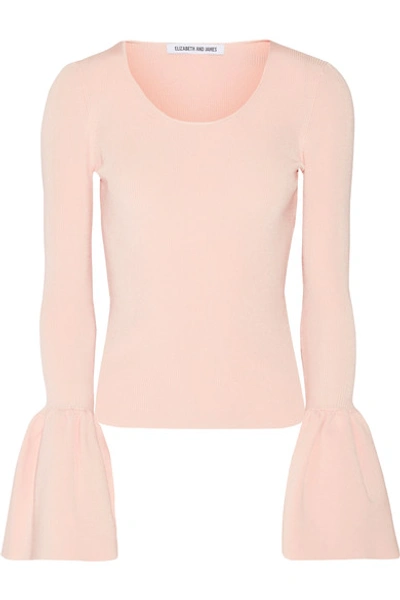 Shop Elizabeth And James Willow Ribbed-knit Top
