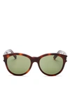 SAINT LAURENT Bold Cat Eye Sunglasses, 54mm,1774690LIGHTHAVANA/GREEN