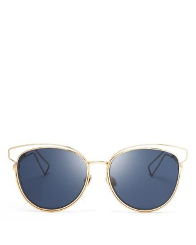 Dior Siderall 2 Round Sunglasses, 56mm In Rose Gold/blue