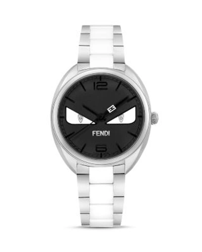 Shop Fendi Momento Bug Stainless Steel Watch, 34mm In Black