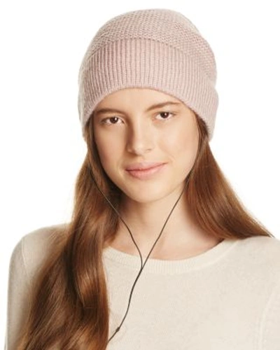 Rebecca Minkoff Slouchy Beanie With Headphones - Pink In Pale Pink