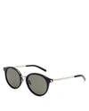 Saint Laurent Men's Classic Mirrored Square Sunglasses, 52mm In Black Silver Green