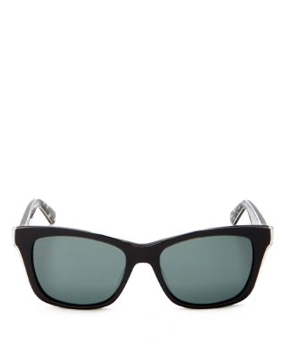 Shop Kate Spade New York Jenae Polarized Square Sunglasses, 53mm In Black Cream/gray Solid