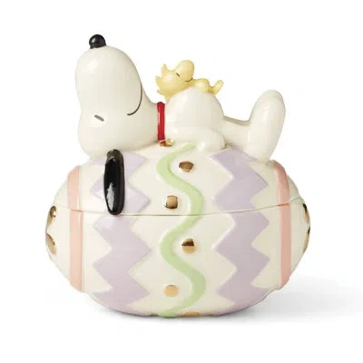Lenox Snoopy Easter Peanuts Easter Snoopy Covered Candy Dish In Multi