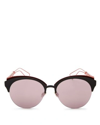 Dior Ama Club Metal Sunglasses In Matte Black/coral Gray