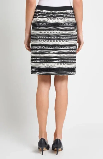 Ming Wang Stripe Knit Skirt In Multi