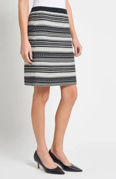 Ming Wang Stripe Knit Skirt In Multi