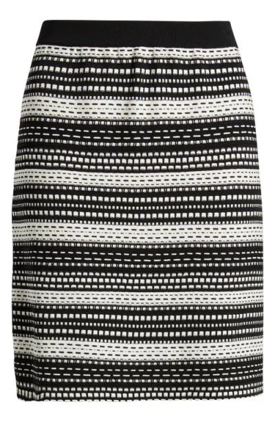 Ming Wang Stripe Knit Skirt In Multi