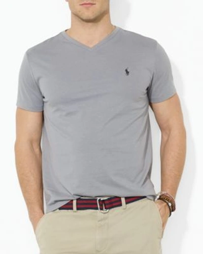 Polo Ralph Lauren Men's Core Medium-fit V-neck Cotton Jersey T-shirt In Museum Grey