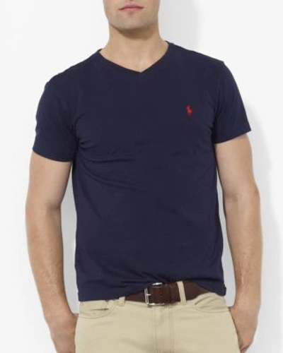 Polo Ralph Lauren Men's Core Medium-fit V-neck Cotton Jersey T-shirt In Ink
