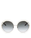CHLOÉ Carlina Round Oversized Sunglasses, 62mm,2481442GOLD/GRAYGRADIENT