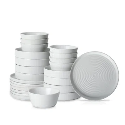 Stone Lain Elica 24-piece Dinnerware Set Stoneware In White