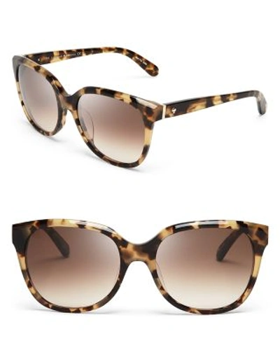 Shop Kate Spade Bayleigh Oversized Sunglasses, 55mm In Tortoise/brown Gradient