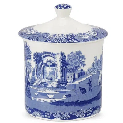 Spode Blue Italian Storage Jar In Blue