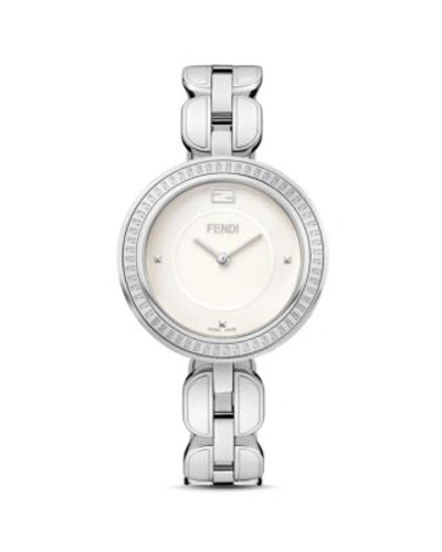 Shop Fendi My Way Watch, 36mm In White/silver