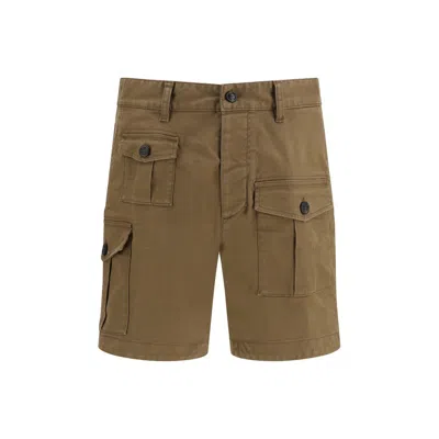 Dsquared2 Multi-pocket Cargo Cargo Shorts In Brown