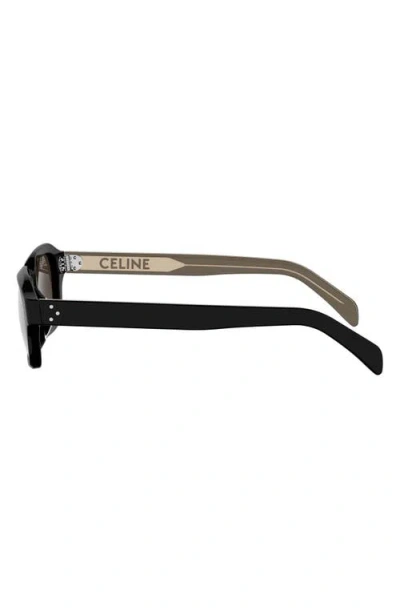 Celine 3 Dots 52mm Rectangle Sunglasses In Multi