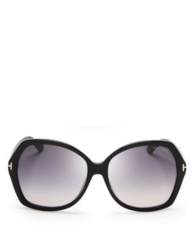 Tom Ford Carola Oversized Sunglasses, 60mm In Black