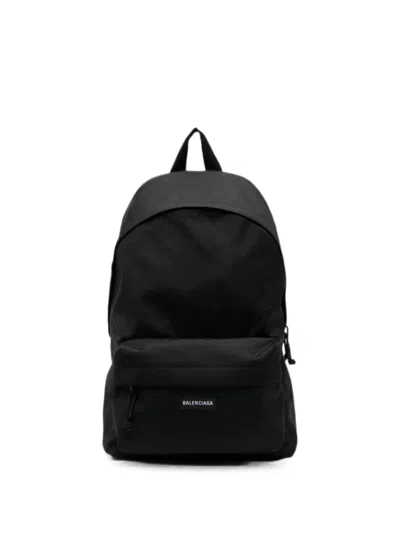 Balenciaga Urban Explorer Backpack With Front Zip Pocket In Black