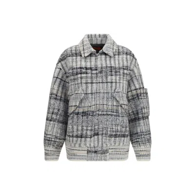 Missoni Oversized Check Wool-blend Bomber Jacket