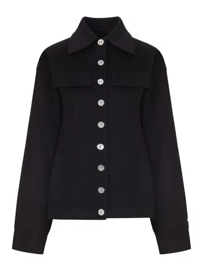 Sportmax Spxarena Tailored Virgin Wool Jacket With Sculpted Silhouette In Black