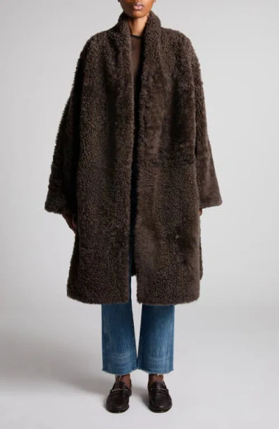 Tom Ford Cashmere Cocoon Jacket Oversized Patchwork Texture In Brown