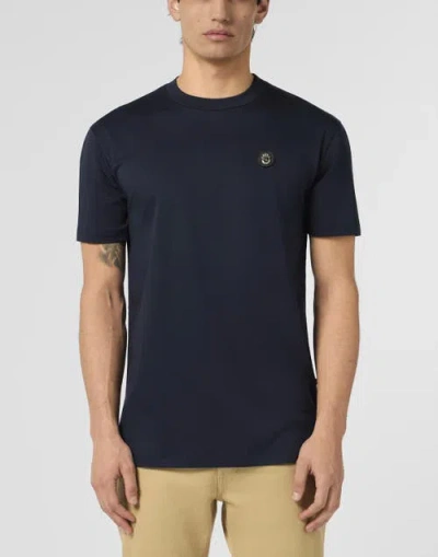 Billionaire Round Neck T-shirt Basic Men In Blue
