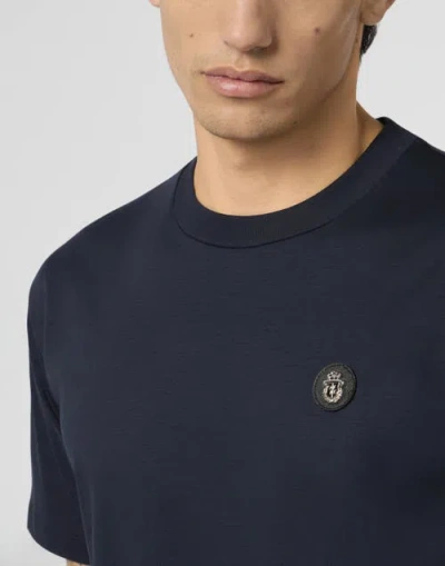 Billionaire Round Neck T-shirt Basic Men In Blue