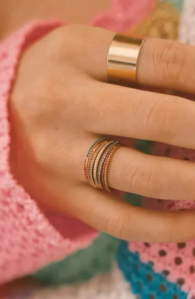 Made By Mary Birthstone Stacking Ring In Multi