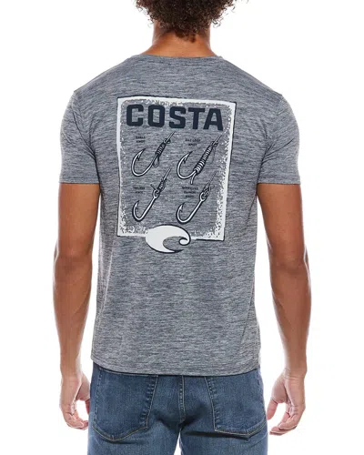 Costa Apparel Costa Tech How To Hooks T-shirt In Gray