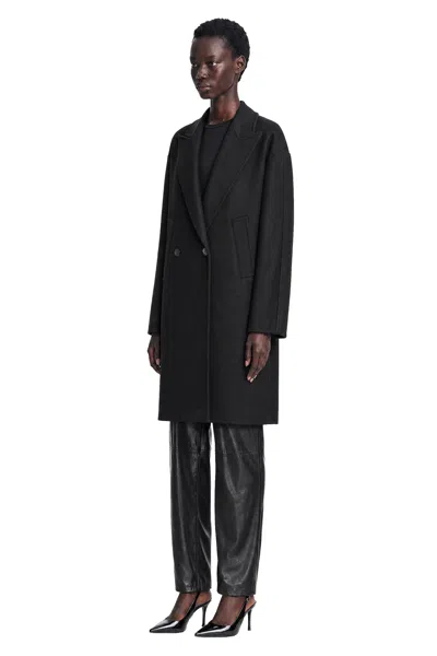 Max Mara Double-breasted Wool Broadcloth Coat In Multi