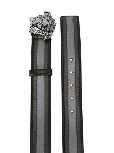 Shop Versace Palazzo Medusa Belt In Grey