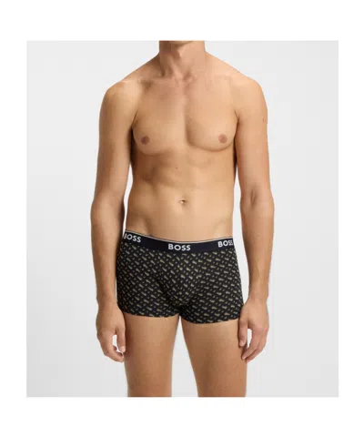 Hugo Boss Boss Assorted 3-pack Stretch Cotton Trunks In Multi
