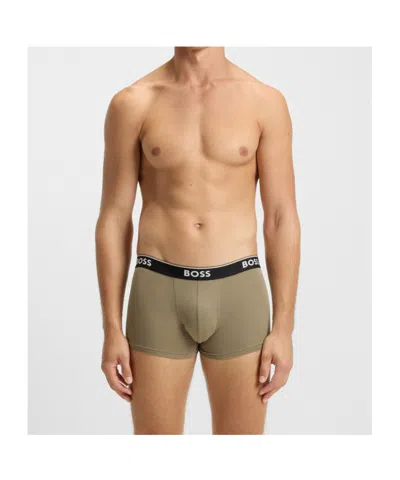 Hugo Boss Boss Assorted 3-pack Stretch Cotton Trunks In Multi
