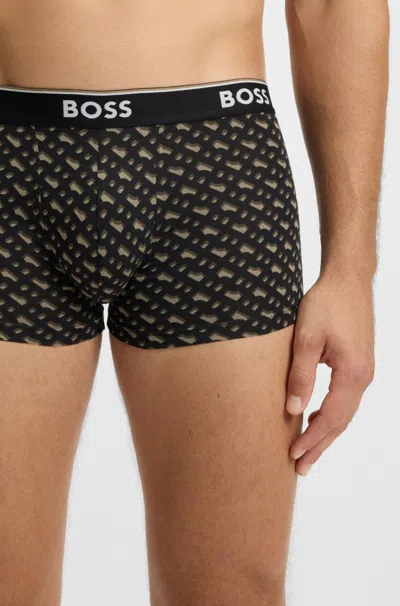 Hugo Boss Boss Assorted 3-pack Stretch Cotton Trunks In Multi