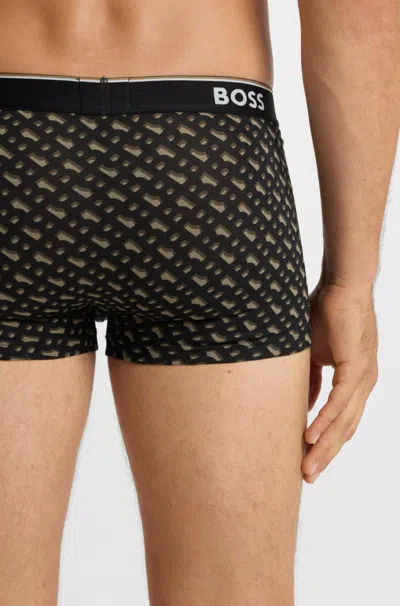 Hugo Boss Boss Assorted 3-pack Stretch Cotton Trunks In Multi