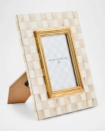 Mackenzie-childs Mocha Check Frame, 4" X 6"