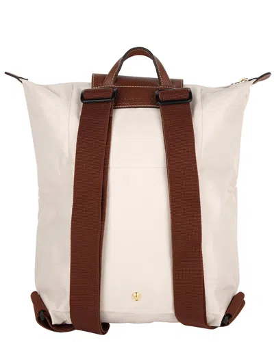 Longchamp Le Pliage Medium Backpack In White