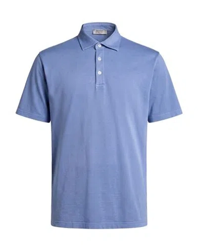 Ferrante Royal Red Man Polo Shirt Light Blue Size 44 Cotton In Blue