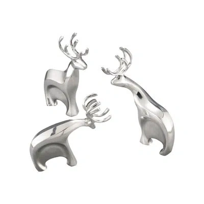Nambe Blitzen Reindeer Set