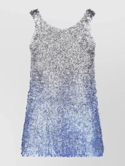 Maison Margiela Gradient Laminated Knit Top With Subtle Logo In Multi