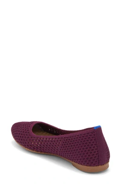 Rothys Rothy's The Max Square Flat In Plum Mesh