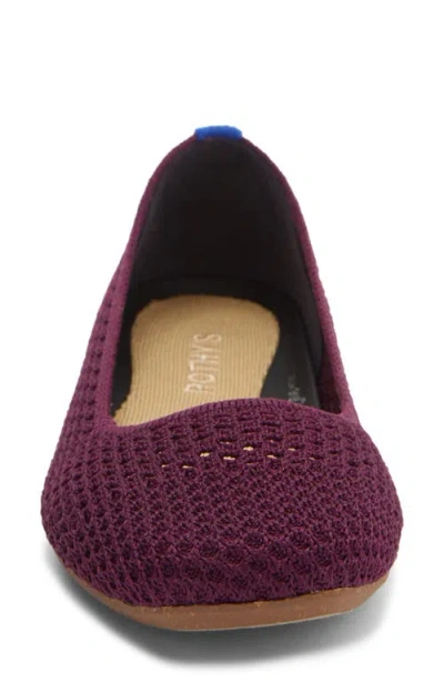 Rothys Rothy's The Max Square Flat In Plum Mesh
