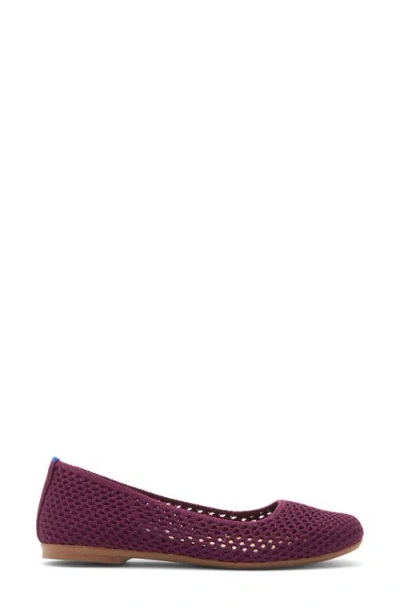 Rothys Rothy's The Max Square Flat In Plum Mesh