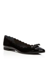 KATE SPADE Eleni Scalloped Bow Flats,1622965BLACK