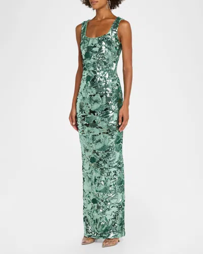 Helsi Iris Sequin Sleeveless Gown In Multi