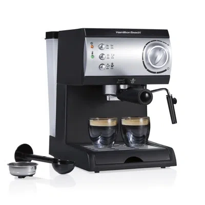 Hamilton Beach Espresso Maker In Black,silver