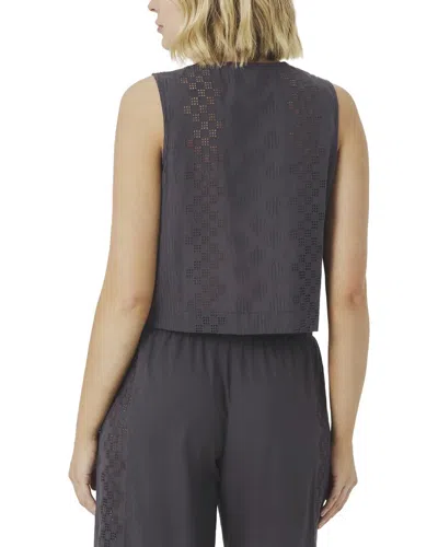 Splendid Kenzie Eyelet Geo Tank In Lead In Gray