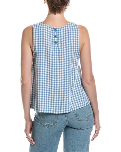 Splendid Linen Blend Shell Tank Top In Blue